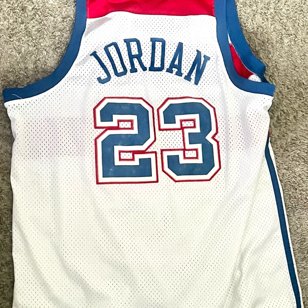 Nike White WashingtonBullets Michael Jordan XXL